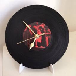 Vinyl Table Clock Customizable With Your Favorite Artist, Gift For Djs & Musicians, Silent Clock, Personalized Home Decor - thumbnail 2