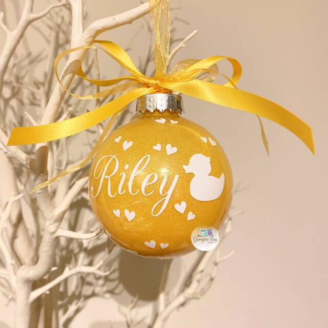 Duck Gift, Personalised Bauble, Ornament, Christmas Duck, Decoration 2024 - image 1