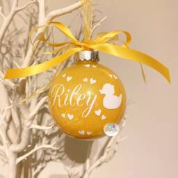 Duck Gift, Personalised Bauble, Ornament, Christmas Duck, Decoration 2024 - thumbnail 1