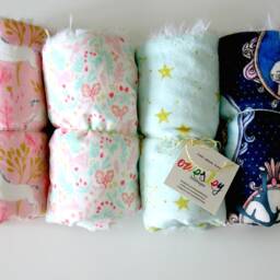 Dream Lovie. Security Blanket. Personalized Lovey. Faux Fur Aqua Gold Stars. Mini Baby Minky Shower Gift - thumbnail 4