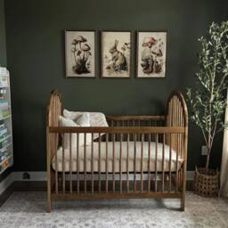 Beige Plaid Mini Crib Sheet Check Preppy Nursery Bedding - thumbnail 4