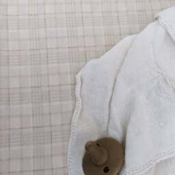 Beige Plaid Mini Crib Sheet Check Preppy Nursery Bedding - thumbnail 3
