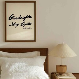 Goodnight Sleep Tight Typography Poster Print Minimalist Bedroom Wall Art For Above The Bed - thumbnail 3