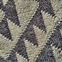 Handwoven Wool Jute Flatweave Rug - Grey & Mustard Geometric Kilim Reversible Boho Area - thumbnail 2