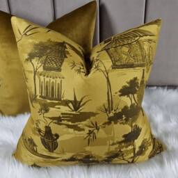 Gold Cushion Cover John Lewis Pagoda New Home Luxury Designer Handmade Pillow/(Only Cover Oriental Case - thumbnail 4