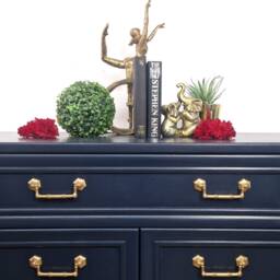 G Plan, Large Chest Of Drawers, Mcm, Navy, Sideboard, Vintage Midcentury - thumbnail 3