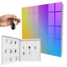 Colorful Gradient Wall Mounted Key Cabinet, Yellow Box For Wall, Abstract Abstraction, Lovers Of Intense Colors - thumbnail 2