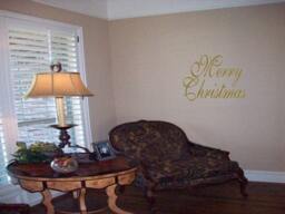 Merry Christmas Or Joyeux Noel - Over 7 Inch High Lettering Wall Decal Sticker Transfer - thumbnail 1
