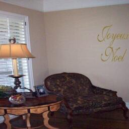 Merry Christmas Or Joyeux Noel - Over 7 Inch High Lettering Wall Decal Sticker Transfer - thumbnail 2