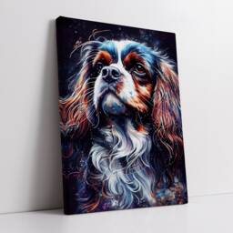 Cavalier King Charles Animal Pet Dog Abstract Painting Puppy Wall Art Framed Canvas Poster Print Home/Office Room Decor Gifts - thumbnail 2