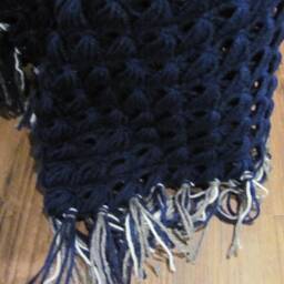 Crochet Baby Blanket ~ Dallas Cowboys Theme Colors - thumbnail 4