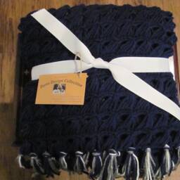 Crochet Baby Blanket ~ Dallas Cowboys Theme Colors - thumbnail 2