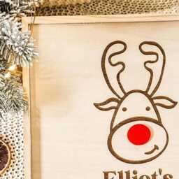 Personalized Wooden Christmas Eve Box, Engraved Family Xmas Keepsake - thumbnail 3