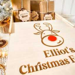 Personalized Wooden Christmas Eve Box, Engraved Family Xmas Keepsake - thumbnail 2