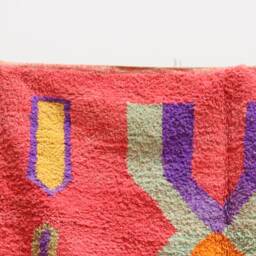 Handmade Wool Berber Rug Authentic Moroccan Boho Rug - thumbnail 2