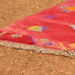 Handmade Wool Berber Rug Authentic Moroccan Boho Rug - thumbnail 3