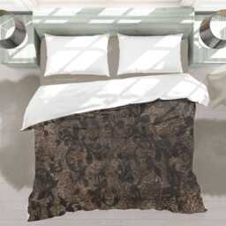 Dark Brown Mute Abstract Grunge Textured Comforter, Contemporary Maximalist Aesthetic Bedding Gift For Moody Eclectic Bedroom D??cor #220 - thumbnail 2