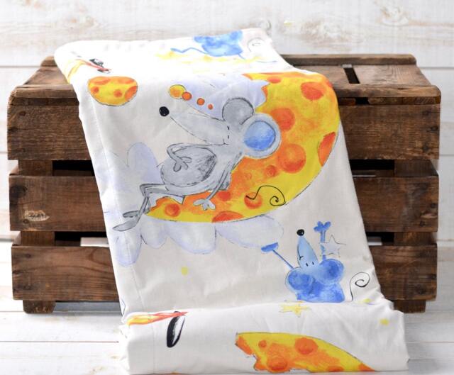 Organic Cotton Baby Blanket Grey Flannel Stroller Blanket - image 1