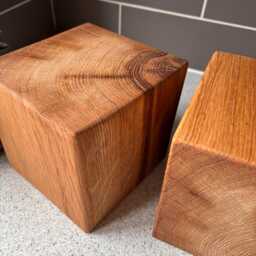 Hand-Finished Reclaimed Oak Plinth, Rustic Display Block, Plant Stand, Sculpture Base - thumbnail 4
