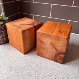 Hand-Finished Reclaimed Oak Plinth, Rustic Display Block, Plant Stand, Sculpture Base - thumbnail 4