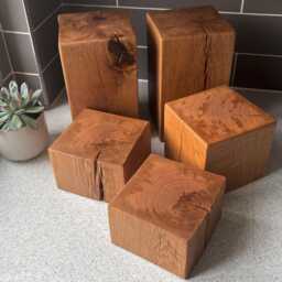Hand-Finished Reclaimed Oak Plinth, Rustic Display Block, Plant Stand, Sculpture Base - thumbnail 1