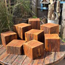 Hand-Finished Reclaimed Oak Plinth, Rustic Display Block, Plant Stand, Sculpture Base