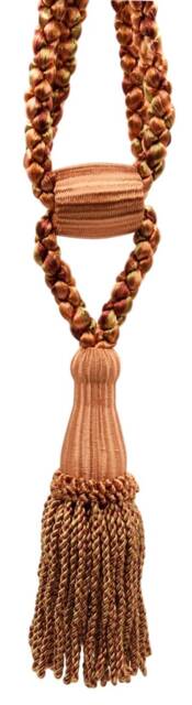 "D??copro Curtain & Drapery Tassel Tieback, Adjustable Cord Length, Length 5 1/2"", Spread 24" - image 1