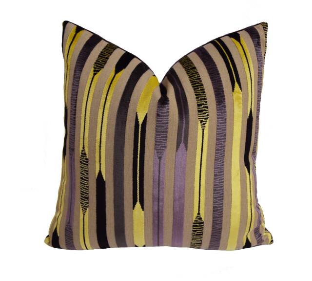 Sanderson - Kandinsky Fig/Yellow Cushion Cover Throw Pillow Scatter Designer Home Decor - image 1