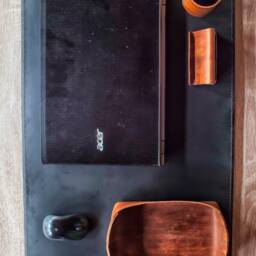 Leather Desk Set, Graduation Gifts For Him, Mouse Pad, Keyboard Mat, Accessories, Office Storage Organization, Blotter Pad - thumbnail 3