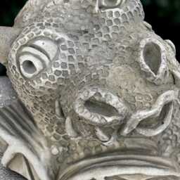 Siting Dragon Sculpture Outdoor Statue Cement Ornament Dragon Lover Gift Handmade Front Door Decoration Wildlife Art - thumbnail 2