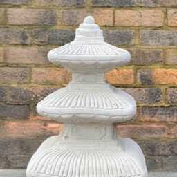 Chinese Cement Pagoda Statue Concrete Garden Lantern Figure Japanese Temple Sculpture Zen Ornament Handmade Outdoor Asian Decor Gift - thumbnail 4