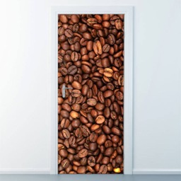 Coffee Beans Wall Decal, Sticker, Door Mural, Wallpaper, Home Design Covering - thumbnail 2