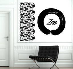 Wall Vinyl Decal Circle Zen Ornament Meditation Buddhism Decor For Yoga Studio - #2600Dn - thumbnail 1