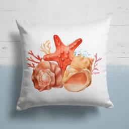 Marine Sailing Boat Cushion Cover/Crab Seashells Pillow Case/Marine Throw Cases/Sea Turtle Beach House Pillow/Coastal Sea Decoration - thumbnail 4