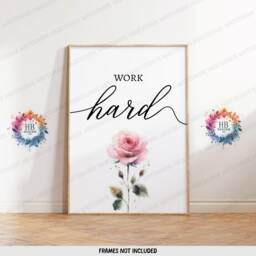 Pink Home Office Prints - Set Of 3 Posters - Minimalist Desk Decor Work From Wall Art Wfh Gifts Coworker Workplace Pictures - thumbnail 3