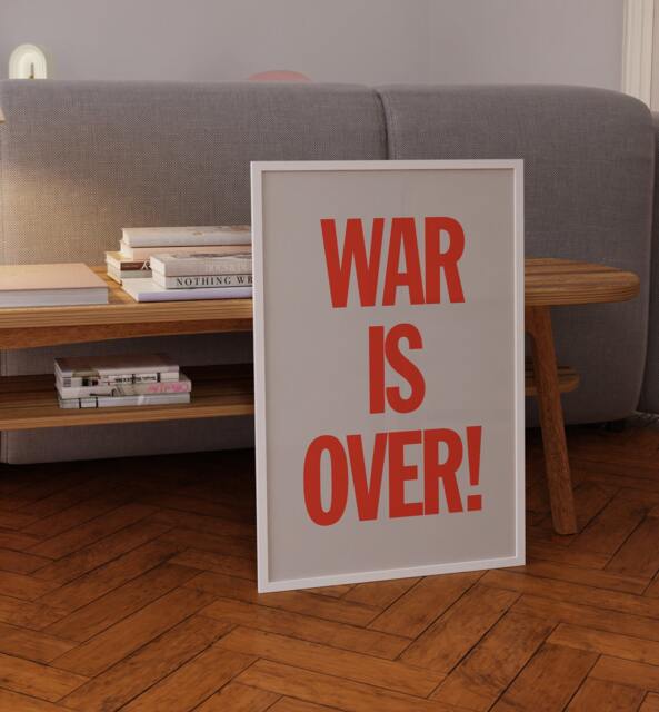 War Is Over Poster, Red Poster Print, Wall Art, Modern Prints, A2, A3, A4, Decor, Vintage Quote Bedroom Art