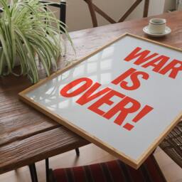 War Is Over Poster, Red Poster Print, Wall Art, Modern Prints, A2, A3, A4, Decor, Vintage Quote Bedroom Art - thumbnail 2