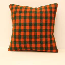 Home Decor Pillow, Kilim Cushion, Throw Pillow, Pillow Cover, 18x18 Green Patterned Carpet Boho 4Kbf-180 - thumbnail 1