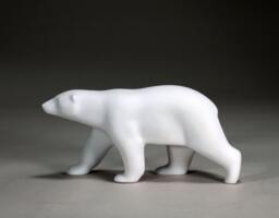 Polar Bear Sculpture By John Perry 9 Inches Long Pellucida. Signed - thumbnail 1