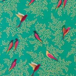 Choice Of Rich Velvet & Sara Miller Green Bird Fabric Lined Lampshade - thumbnail 4