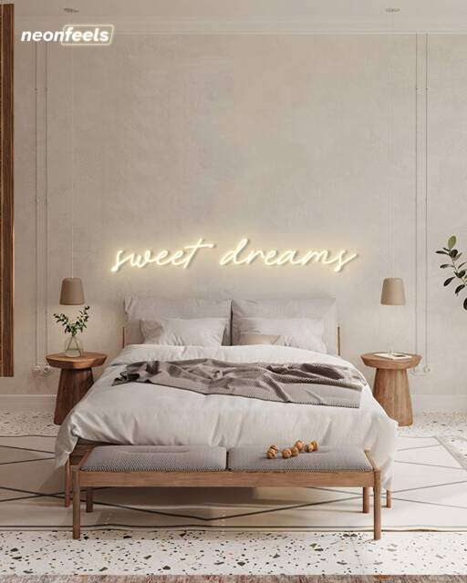 Sweet Dreams Neon Sign, Custom Light Bedroom Wall Art, Led Sign - image 1