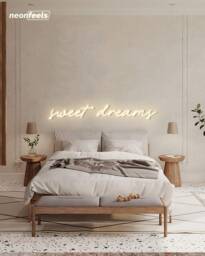 Sweet Dreams Neon Sign, Custom Light Bedroom Wall Art, Led Sign - thumbnail 1