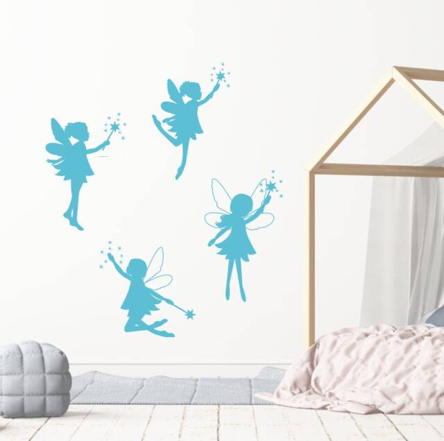 Fairy Wand Minimalist Wall Art, Magical Wings, Magic Themed Girls Room Decor, Easy Diy Removable Decal, Playroom Kids Vinyl - image 1