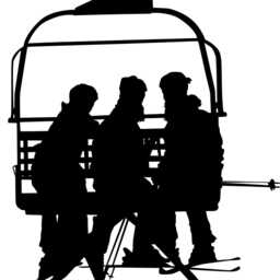 Ski Lift Decal, Chair For Bedroom Decor, Skiing Snowboard Wall Art, Mountain Cabin Winter Lodge, Alpine Snow Sports - thumbnail 3