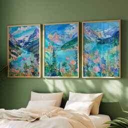 Set Of 3 Banff Canada Posters, Travel Posters Set, Prints, Canadian Wall Art, National Park Decor, Mountain Print - thumbnail 3