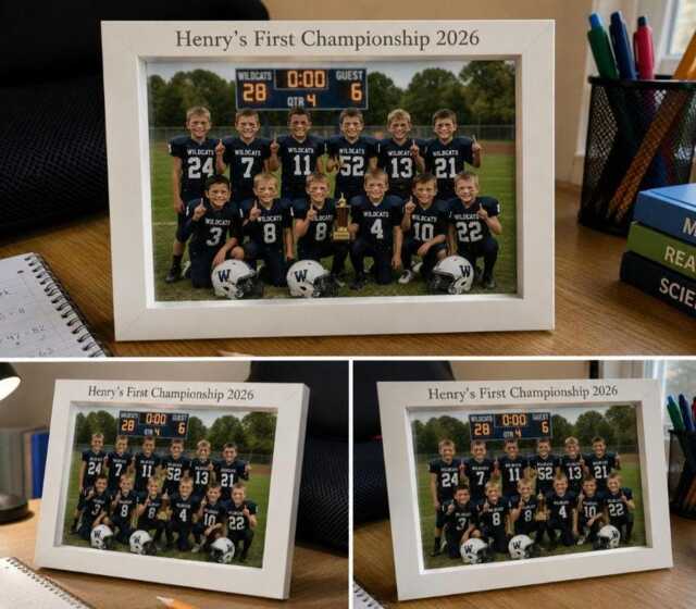 Personalised Picture Frame, 15cm X 10cm Photo, Engraved Text Frame - image 1