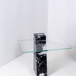 Coffee Table Marble Black Marquinia - in Made Italy - thumbnail 3