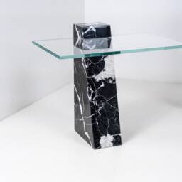 Coffee Table Marble Black Marquinia - in Made Italy - thumbnail 2