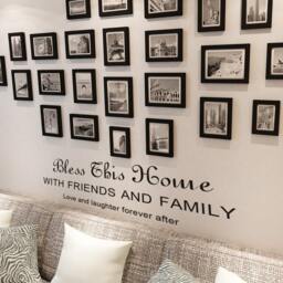Bless This Home With Laughter & Love - Vinyl Wall Decal Graphic Design Lettering Art 081 - thumbnail 2