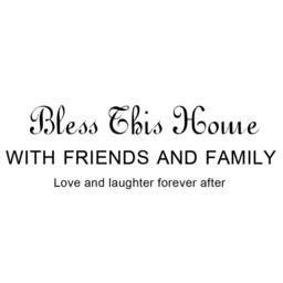 Bless This Home With Laughter & Love - Vinyl Wall Decal Graphic Design Lettering Art 081 - thumbnail 3